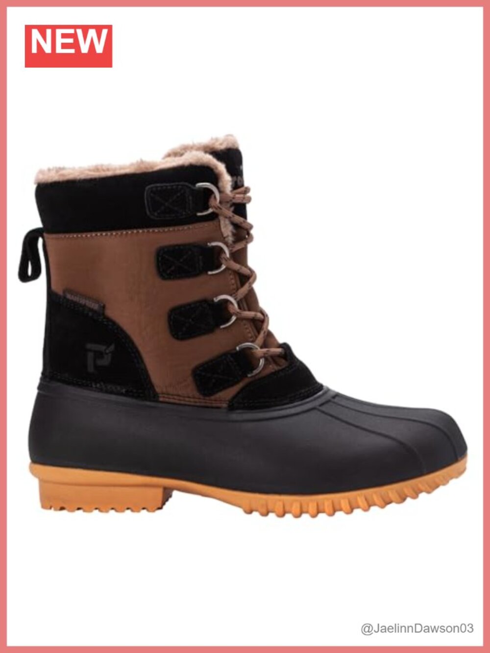Waterproof Suede Winter Snow Boots Faux Fur Lined Mid-Calf